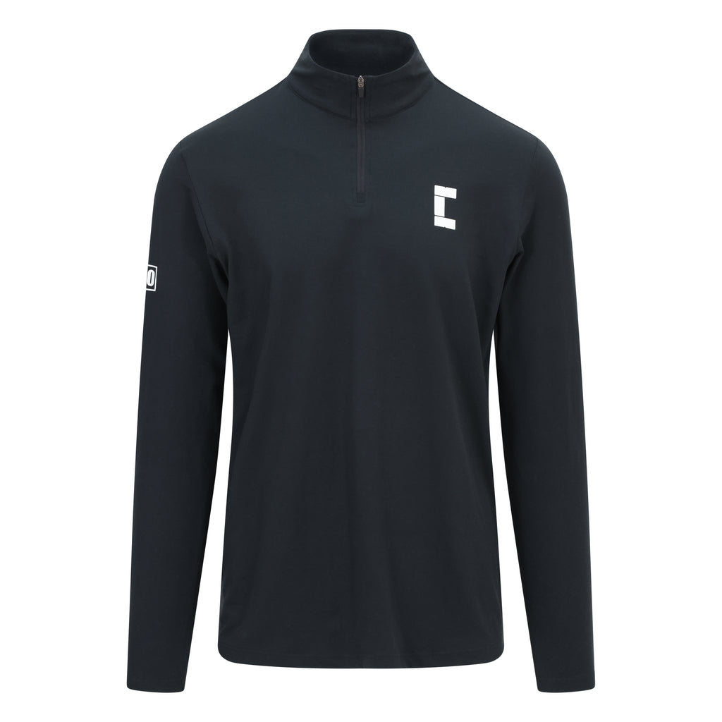 Black Court10 Performance Long Sleeve on a white background