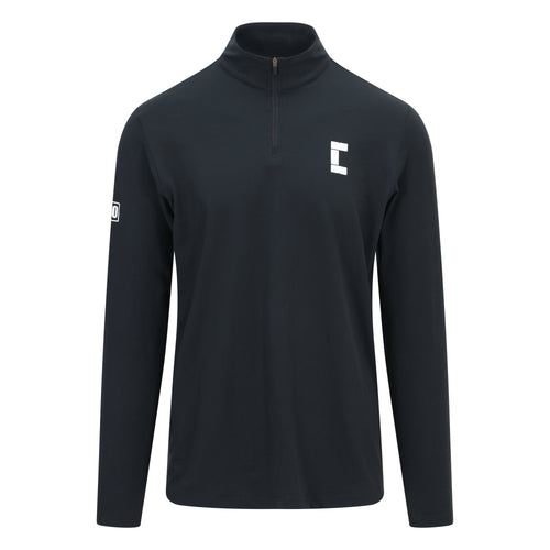 Black Court10 Performance Long Sleeve on a white background