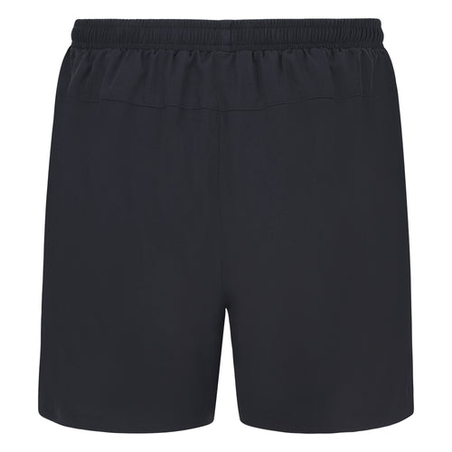 Back view of black Court10 Performance Shorts on a white background