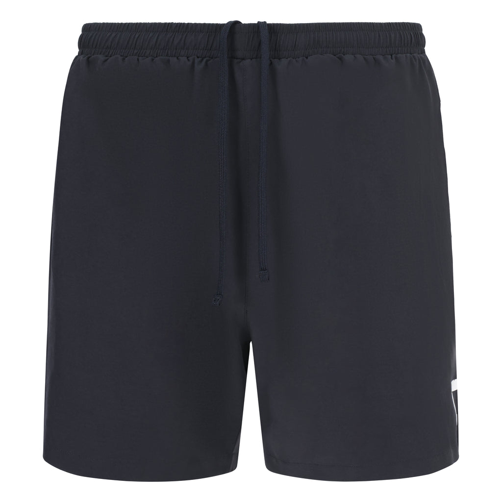 Front view of black Court10 Performance Shorts on a white background